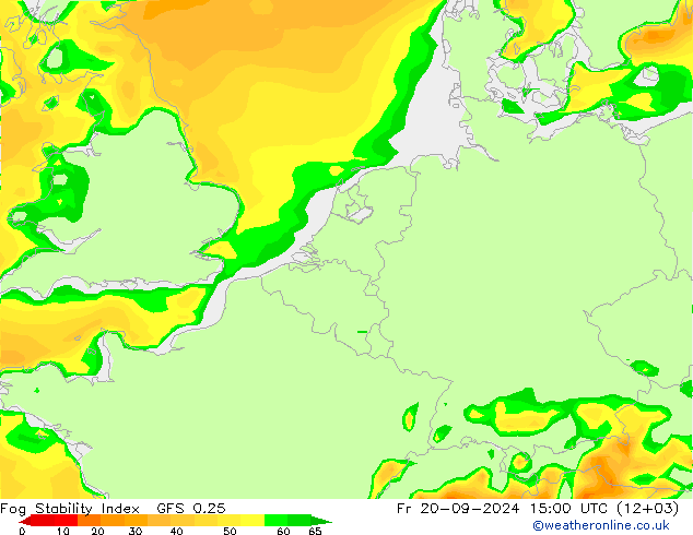 Fog Stability Index GFS 0.25 Sex 20.09.2024 15 UTC