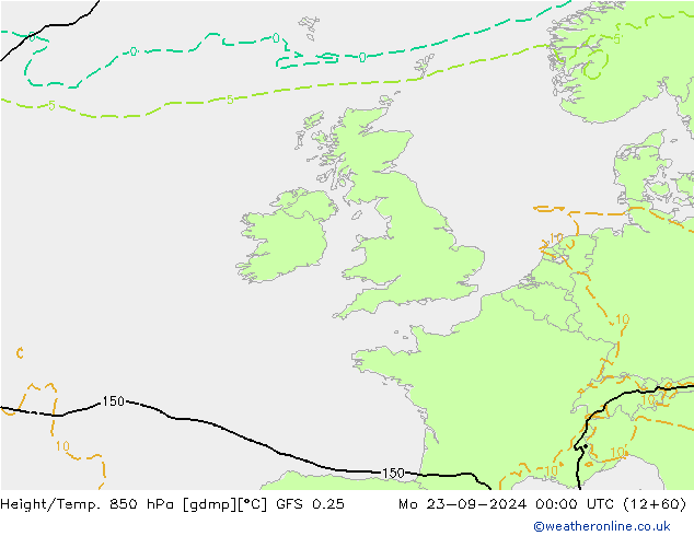 Z500/Rain (+SLP)/Z850 GFS 0.25 пн 23.09.2024 00 UTC