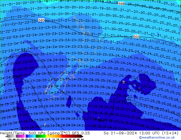 GFS 0.25: сб 21.09.2024 12 UTC