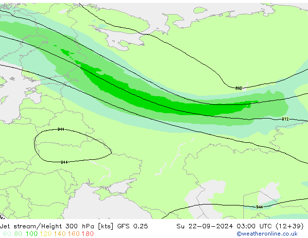 Straalstroom GFS 0.25 zo 22.09.2024 03 UTC