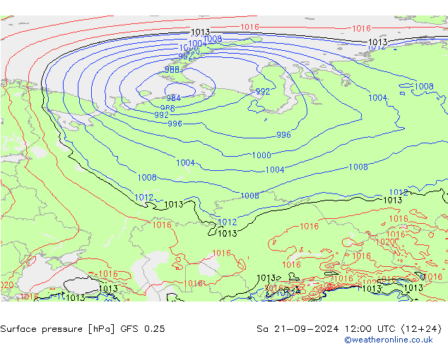 GFS 0.25: Sáb 21.09.2024 12 UTC