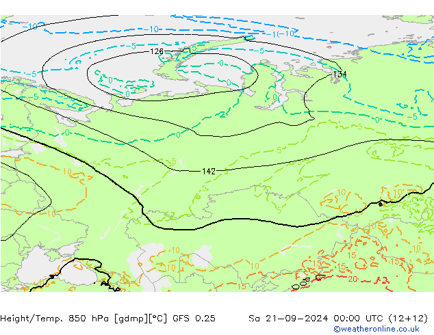 Z500/Rain (+SLP)/Z850 GFS 0.25 Sa 21.09.2024 00 UTC