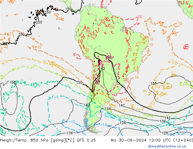 Z500/Rain (+SLP)/Z850 GFS 0.25 Mo 30.09.2024 12 UTC