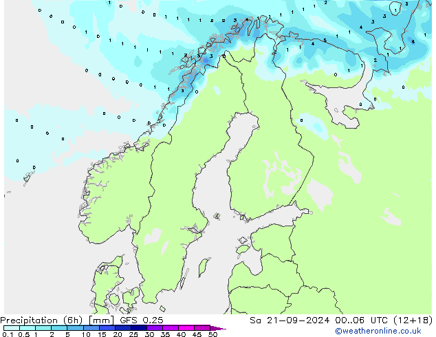 Z500/Rain (+SLP)/Z850 GFS 0.25 So 21.09.2024 06 UTC