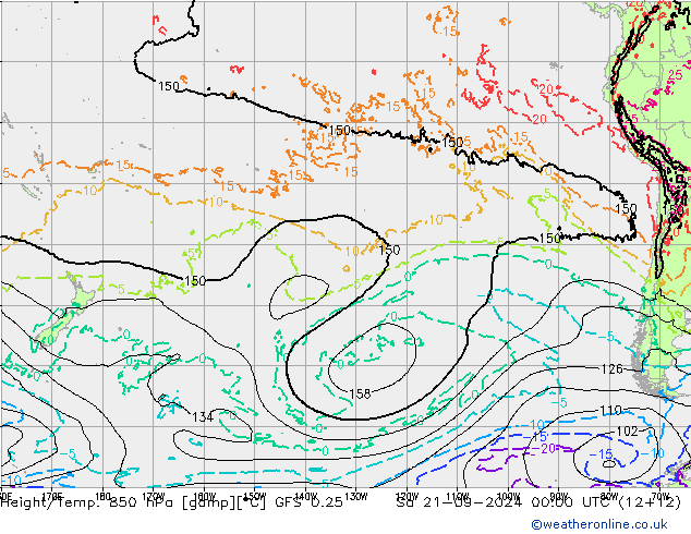 Z500/Rain (+SLP)/Z850 GFS 0.25 сб 21.09.2024 00 UTC