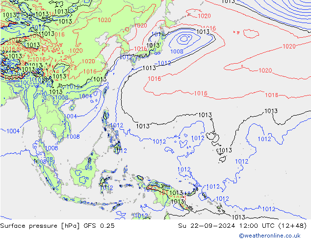 GFS 0.25: Su 22.09.2024 12 UTC