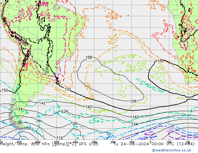 Z500/Rain (+SLP)/Z850 GFS 0.25 Tu 24.09.2024 00 UTC