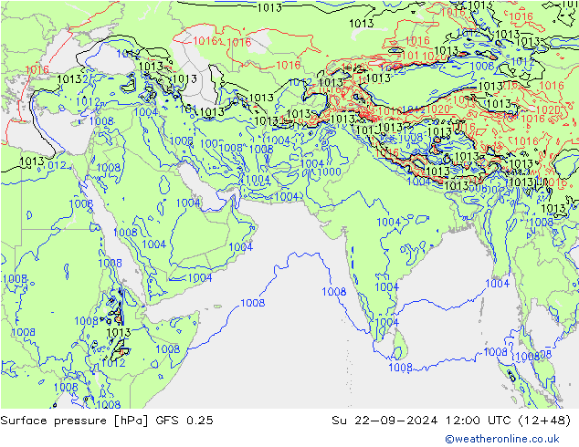 GFS 0.25: Su 22.09.2024 12 UTC