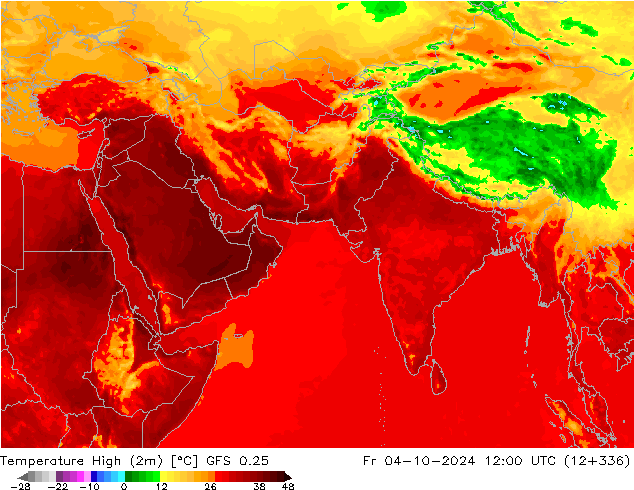 Max.  (2m) GFS 0.25  04.10.2024 12 UTC