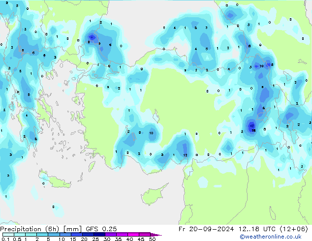 Z500/Rain (+SLP)/Z850 GFS 0.25 Fr 20.09.2024 18 UTC