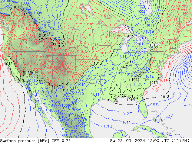 GFS 0.25: Su 22.09.2024 18 UTC