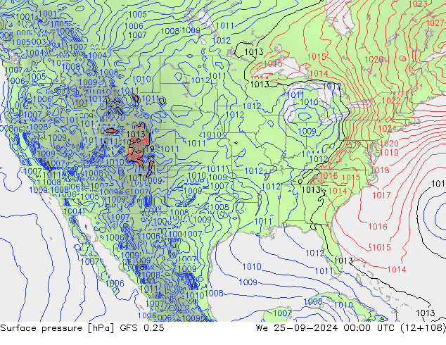 GFS 0.25: ср 25.09.2024 00 UTC