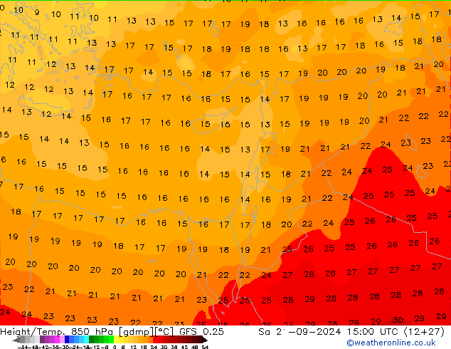 Z500/Regen(+SLP)/Z850 GFS 0.25 za 21.09.2024 15 UTC