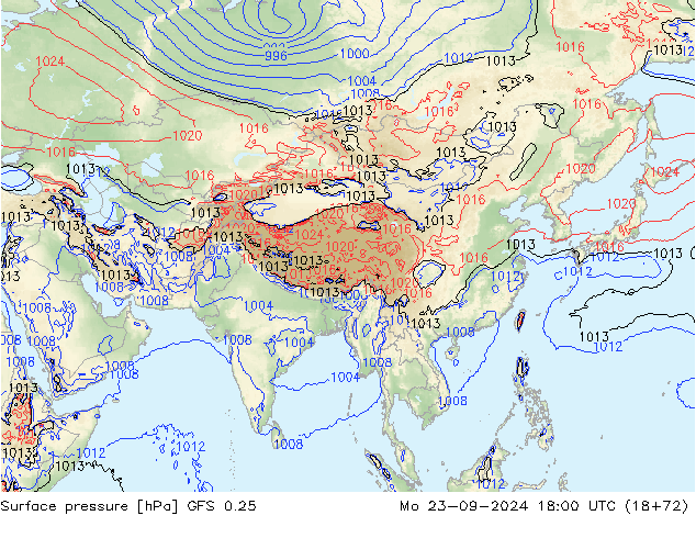 GFS 0.25: ma 23.09.2024 18 UTC