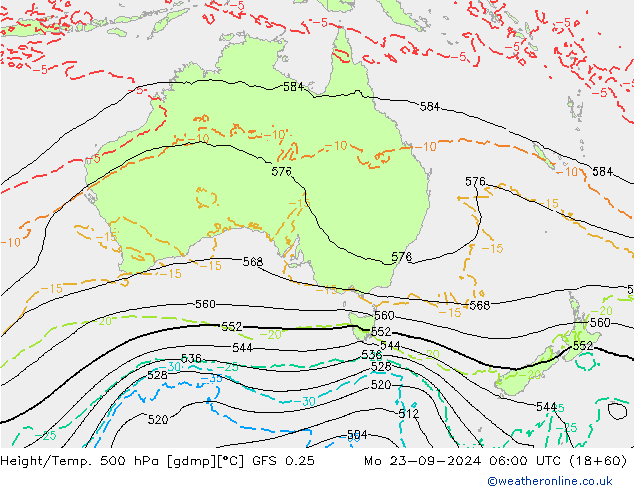 Z500/Regen(+SLP)/Z850 GFS 0.25 ma 23.09.2024 06 UTC