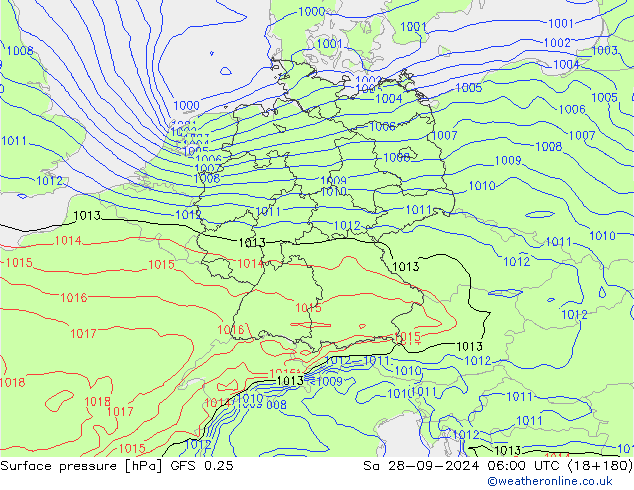 GFS 0.25: za 28.09.2024 06 UTC