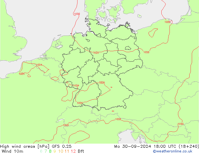 Sturmfelder GFS 0.25 Mo 30.09.2024 18 UTC