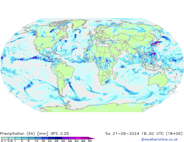 Z500/Yağmur (+YB)/Z850 GFS 0.25 Cts 21.09.2024 00 UTC