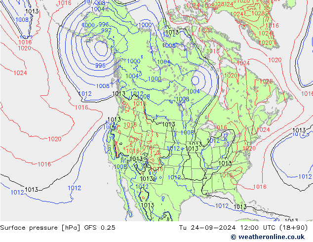 GFS 0.25: Tu 24.09.2024 12 UTC