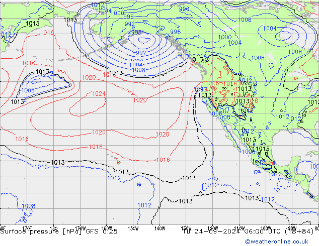 pression de l'air GFS 0.25 mar 24.09.2024 06 UTC