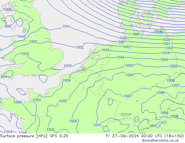 GFS 0.25:  27.09.2024 00 UTC