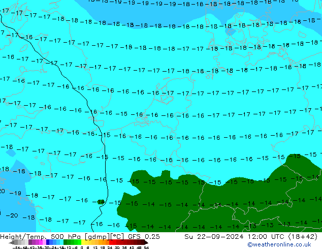 GFS 0.25: Ne 22.09.2024 12 UTC