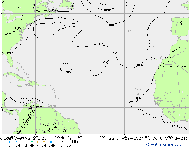 Cloud layer GFS 0.25 So 21.09.2024 15 UTC