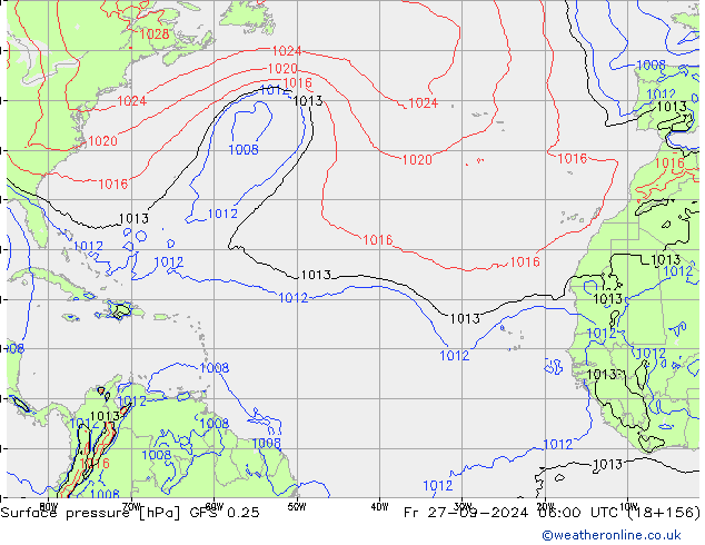 GFS 0.25: Fr 27.09.2024 06 UTC