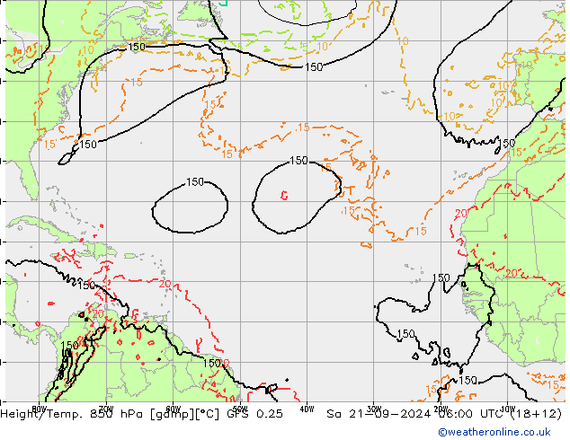 Z500/Rain (+SLP)/Z850 GFS 0.25 Sa 21.09.2024 06 UTC