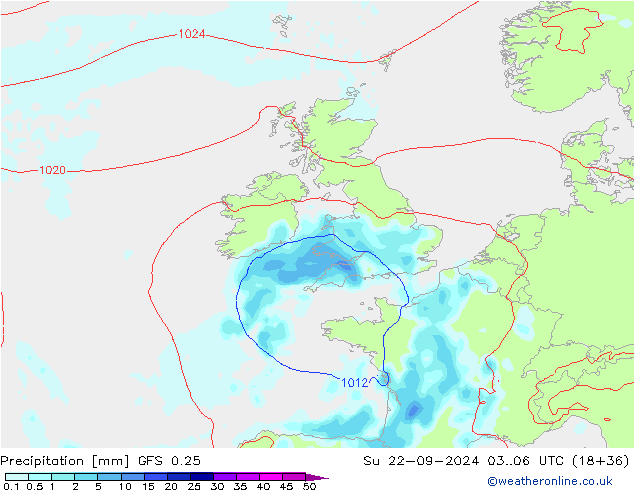 GFS 0.25: dim 22.09.2024 06 UTC