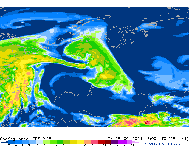 Soaring Index GFS 0.25 Th 26.09.2024 18 UTC