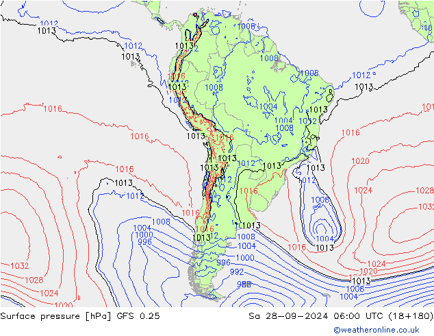 GFS 0.25: za 28.09.2024 06 UTC