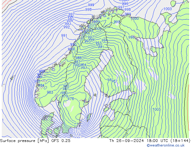 GFS 0.25: jue 26.09.2024 18 UTC