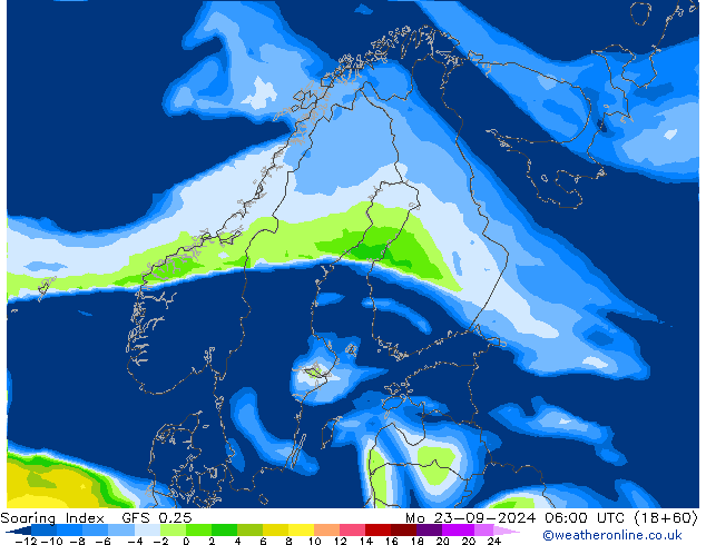 Soaring Index GFS 0.25 星期一 23.09.2024 06 UTC