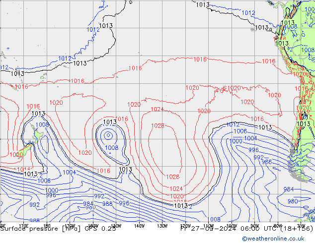 GFS 0.25: Sex 27.09.2024 06 UTC