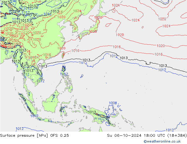 GFS 0.25: Su 06.10.2024 18 UTC