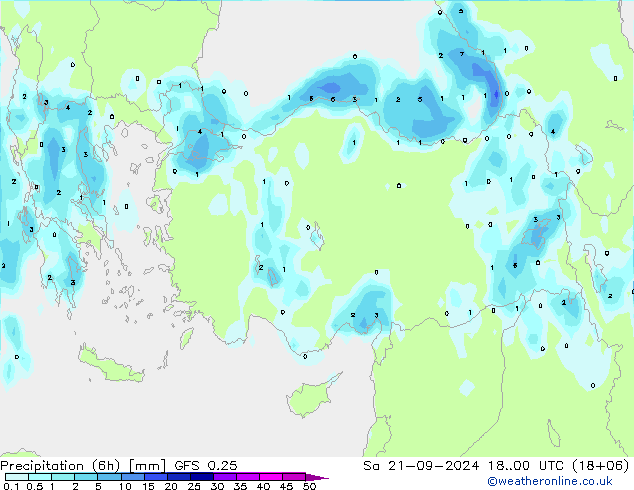 Z500/Rain (+SLP)/Z850 GFS 0.25 Sa 21.09.2024 00 UTC