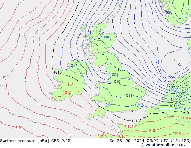 GFS 0.25: za 28.09.2024 06 UTC