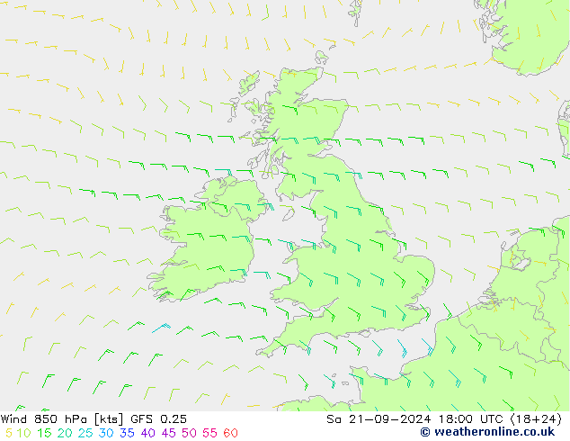 Wind 850 hPa GFS 0.25 So 21.09.2024 18 UTC