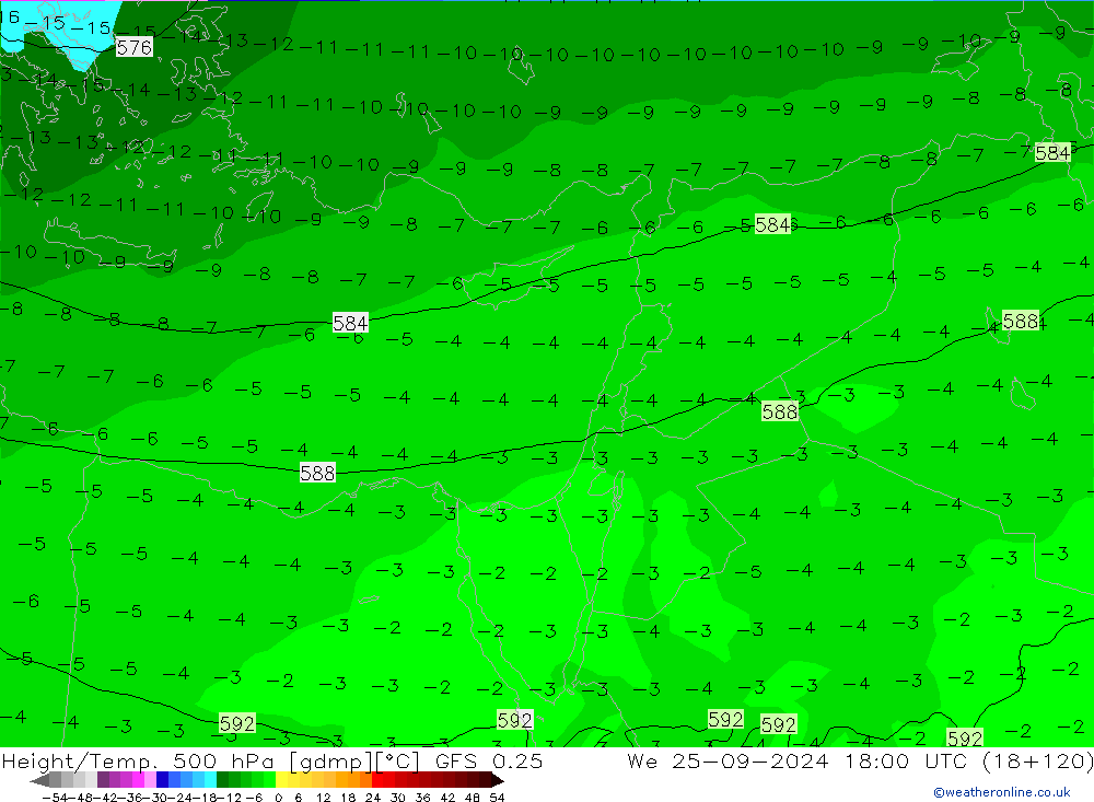 GFS 0.25: We 25.09.2024 18 UTC