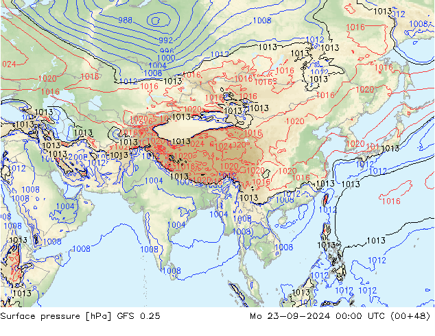 GFS 0.25: Mo 23.09.2024 00 UTC