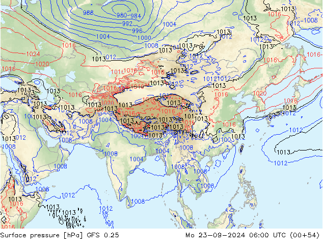 GFS 0.25: Po 23.09.2024 06 UTC