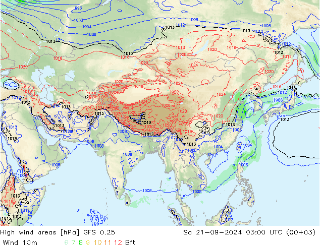 High wind areas GFS 0.25 So 21.09.2024 03 UTC