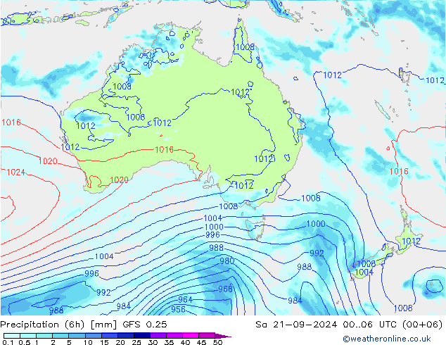 Z500/Rain (+SLP)/Z850 GFS 0.25 sam 21.09.2024 06 UTC