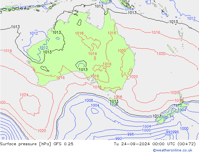 GFS 0.25: di 24.09.2024 00 UTC