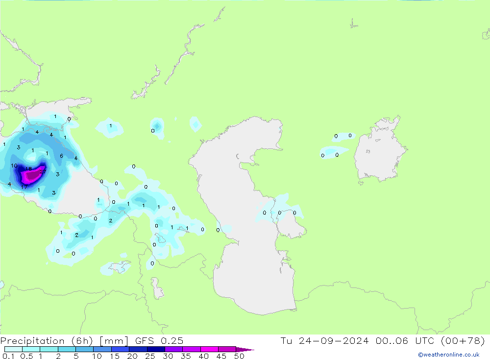 Z500/Rain (+SLP)/Z850 GFS 0.25 mar 24.09.2024 06 UTC