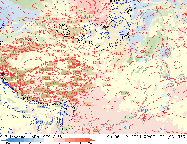 变压 GFS 0.25 星期日 06.10.2024 00 UTC