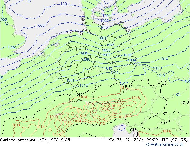 GFS 0.25: We 25.09.2024 00 UTC