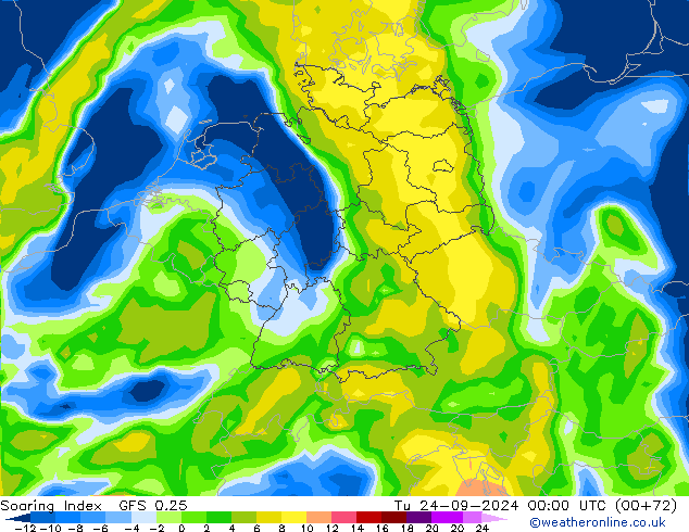 Soaring Index GFS 0.25 di 24.09.2024 00 UTC