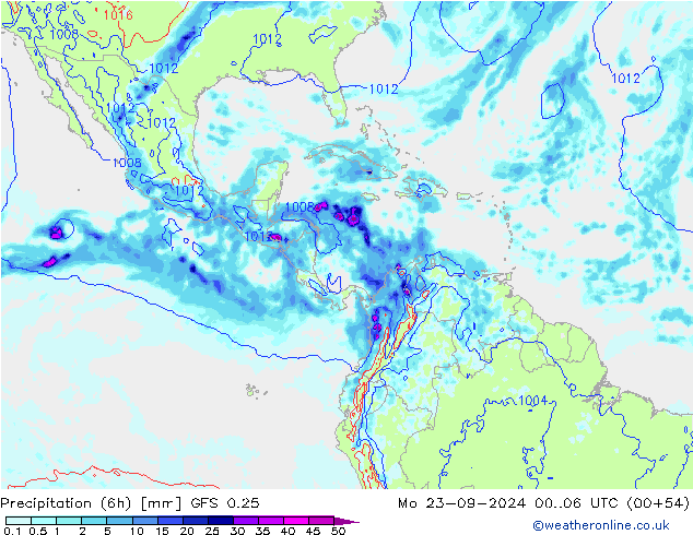 Z500/Regen(+SLP)/Z850 GFS 0.25 ma 23.09.2024 06 UTC